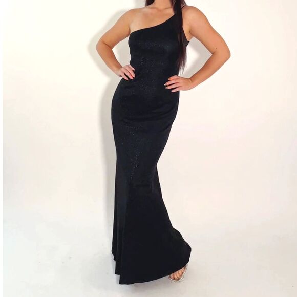 VTG ARIANNA by Rachel Kaye Women's 6 Y2K Prom‎ Dress whimsigoth black/metallic - Picture 1 of 8